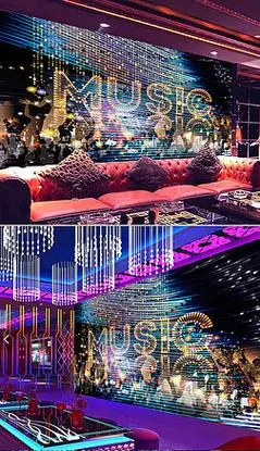 酒吧ktv背景背景墙|酷炫时尚酒吧ktv音乐夜店工装背景墙3