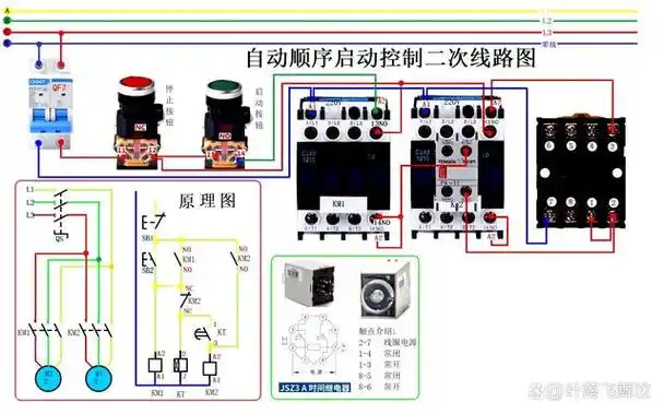 自动顺序启动控制二次线路图