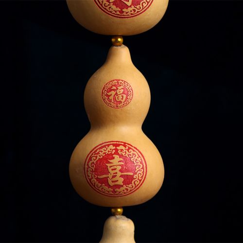雕刻葫芦串窗帘门面玄关家居挂饰手捻葫芦挂件门帘天然小葫芦挂件