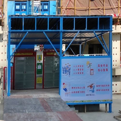人货电梯防护棚工地安全通道防护棚组装式钢筋木工加工防护棚