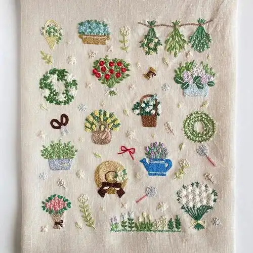 分享日本刺绣师小清新刺绣图鉴