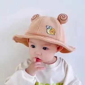 婴儿秋冬帽子薄款宝宝渔夫帽春秋可爱超萌男童盆帽2021秋款女宝宝