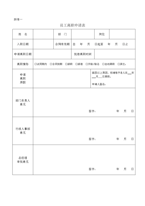 离职表格附件一.docx