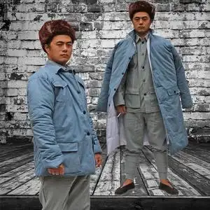 八路军棉袄棉裤红军大衣长款加w厚49式50式将校军大衣影视老式军