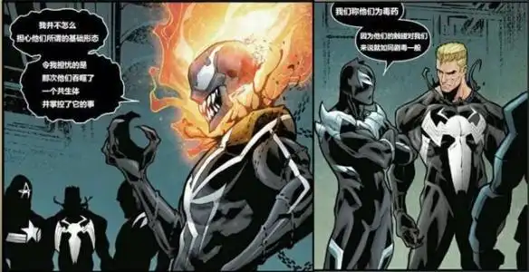 毒液与蜘蛛侠简笔画附身