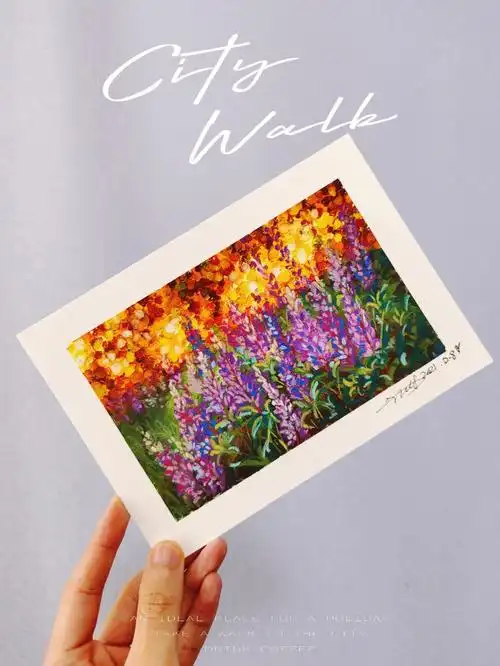 油画棒紫色系第三课鲁冰花