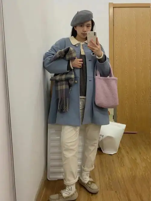 穿搭  #冬季穿搭  #日常穿搭  #每日穿搭  #蓝灰色  #蓝色