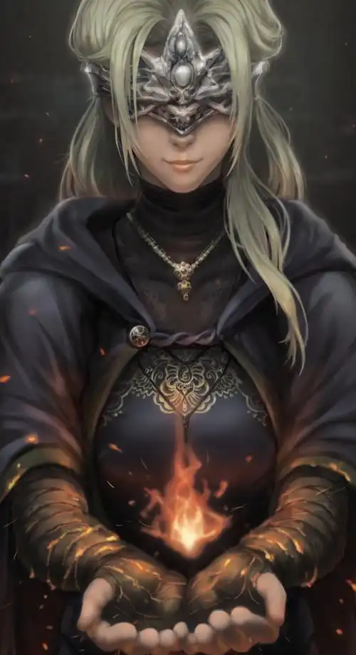 经过游戏几代的发展,《黑暗之魂3》中的防火女已是游戏女主角一般的