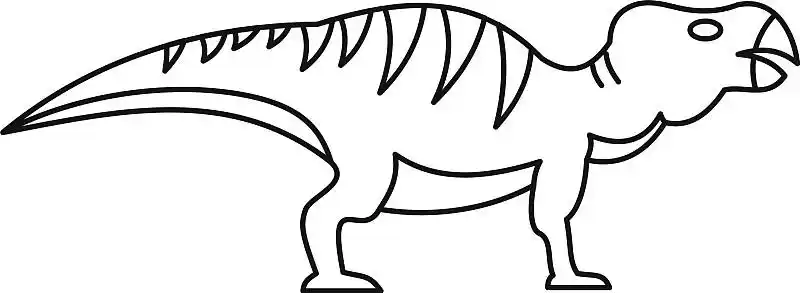鸭嘴龙的图标轮廓风格图片