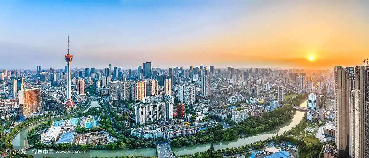成都全景 四川电视塔 锦绣天府塔 猛追湾 城市风光