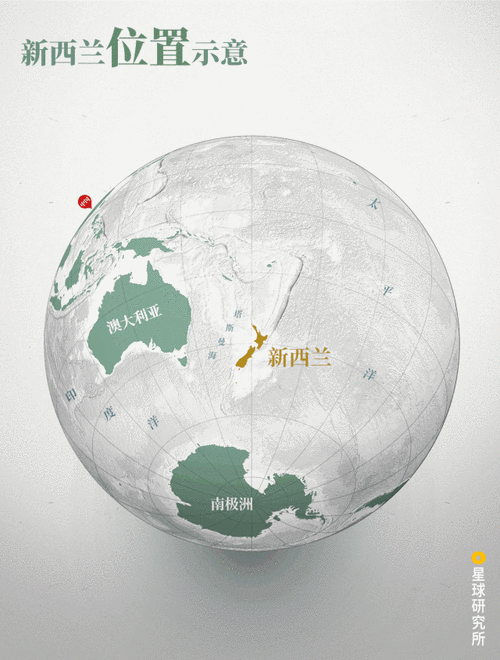 相距也超过1500千米 可谓远离尘世喧嚣 (新西兰的位置,制图@巩向杰&郑