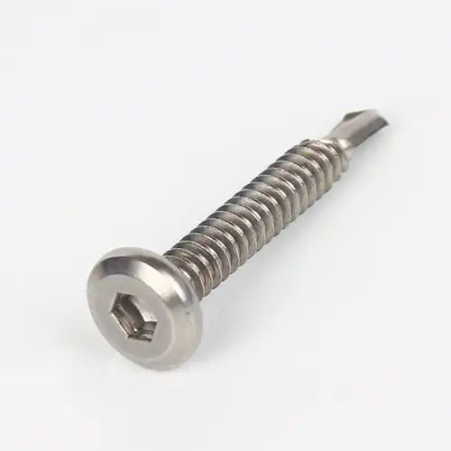 410不锈钢 平头内六角钻尾螺丝 钻尾自攻 燕尾钉 护栏自攻螺丝