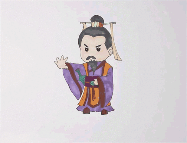 刘备穿铠甲简笔画