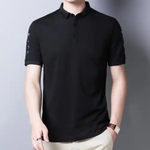潮流百搭短袖t恤20夏高端商务休闲气质简约男士polo衫-p105-钱塘男装