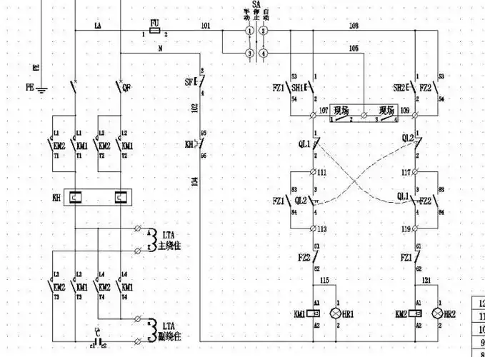 电机正反转原理图cad版本