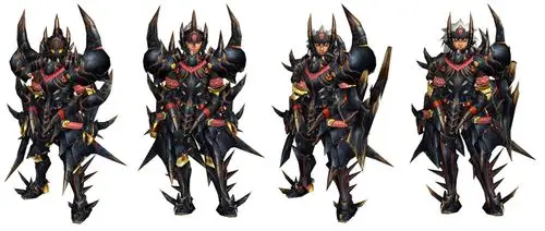 雄火龙系的剑士套装也一直是我的最爱,而且装备本身的性能也很优. .