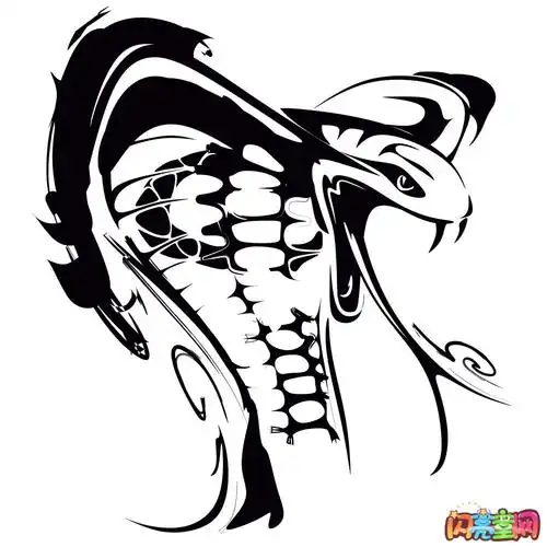 无情的蛇的简笔画图片