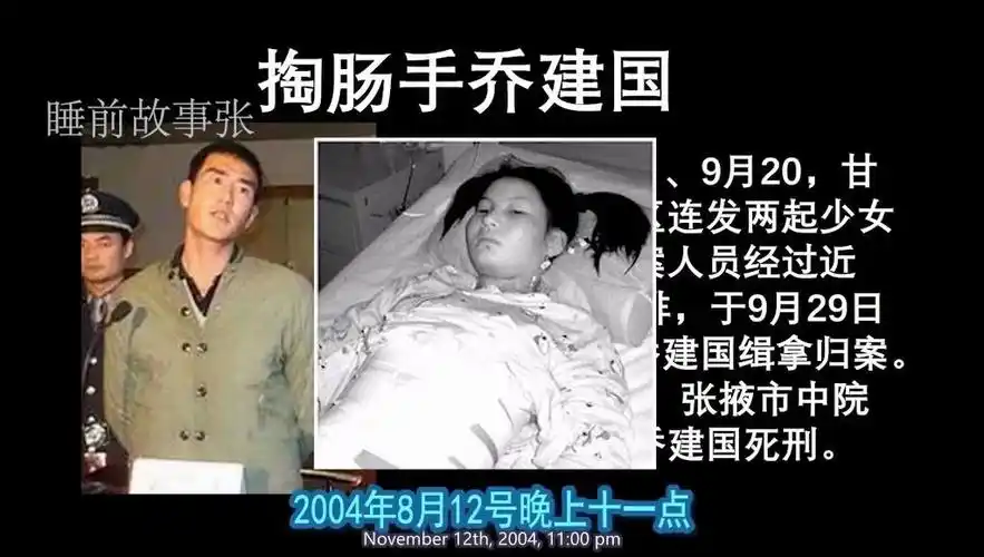 甘肃猛男掏肠手乔建国掏女性肠子恶性杀人狂魔比白银案还残忍