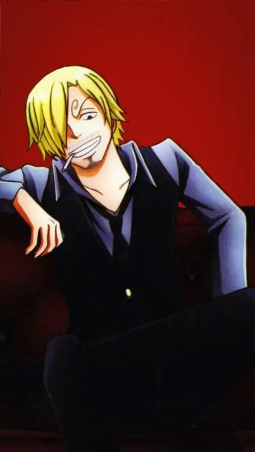 叼着烟头的金发山治锁屏壁纸