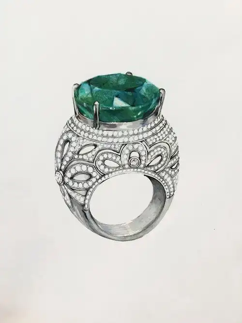 原创作品:珠宝手绘