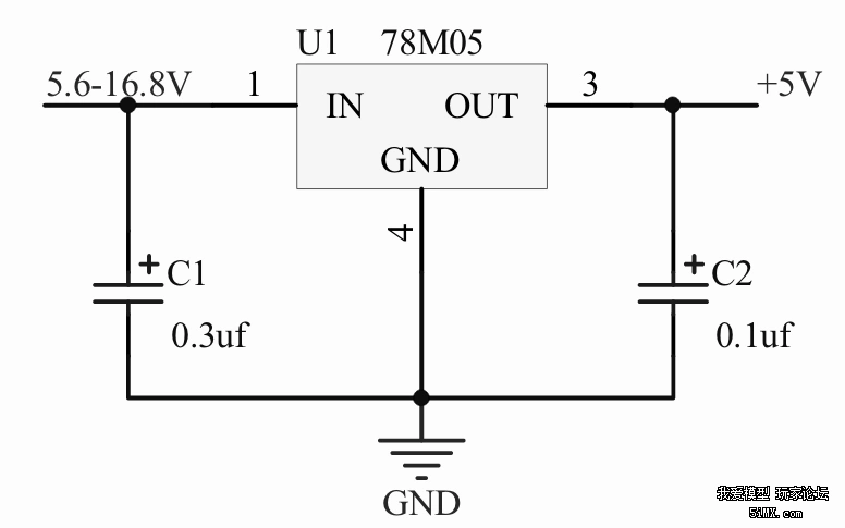 哪位有廉价简易的5~6v开关稳压电源电路(航模用的)吗?
