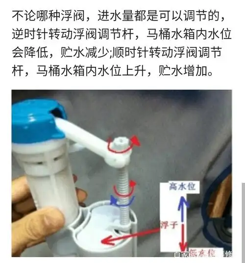 马桶水箱溢水,你需要调节一下贮水位