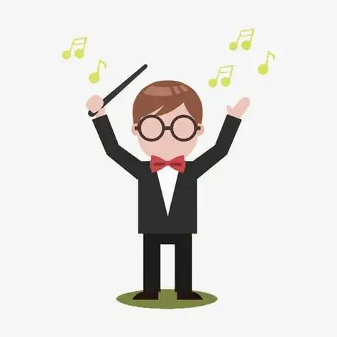 指挥家卡通简笔画