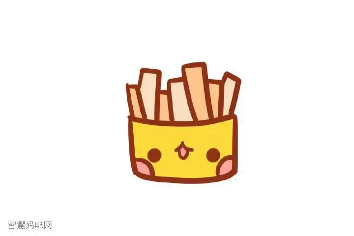 怎么画薯条简单可爱