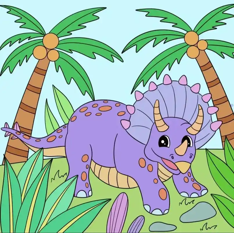 恐龙线稿.#幼儿美术 #儿童画素材 #幼儿教育 #幼儿园 # - 抖音