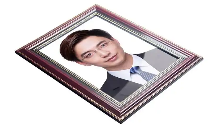 遗像框老人相框12寸 遗像制作老人实木相框去世死人灵堂照片供奉寿相