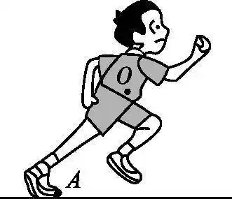 如图zt1-17所示是小明起跑时的情景,请画出小明所受重力(o点为重心)和