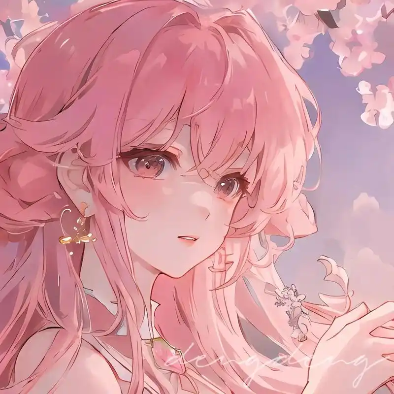 二次元粉色系闺蜜头像