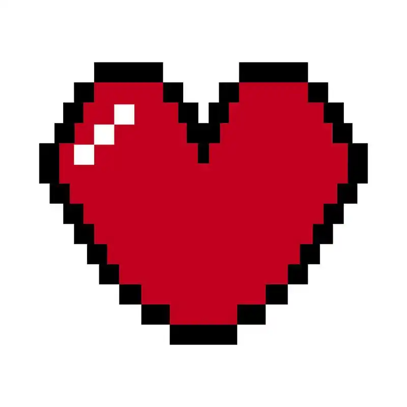 心像素,心像素设计在白色的背景矢量图