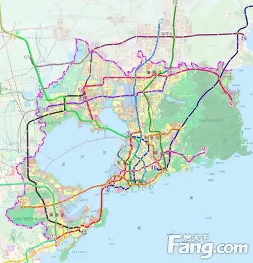 《青岛市城市轨道交通线网规划调整》(2015年)