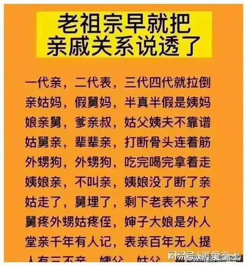 老祖宗早就把亲戚关系说透了说得真是太对了很有用
