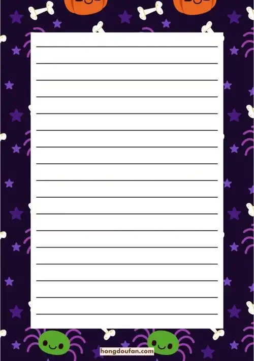 16张万圣节主题空白纸张便签条背景图片免费下载