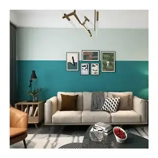 莫兰迪色壁纸蓝绿色小清新撞色拼接拼色纯色素色现代简约背景墙纸