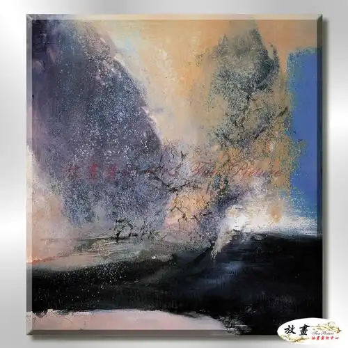 纯手绘 油画 直幅 蓝黑 中性色系 无框画 名画 流彩 现代抽象 近代