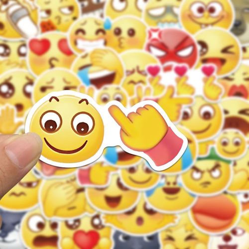 105贴抖音emoji表情包贴纸可爱卡通搞笑搞怪手机壳笔记本防水贴纸