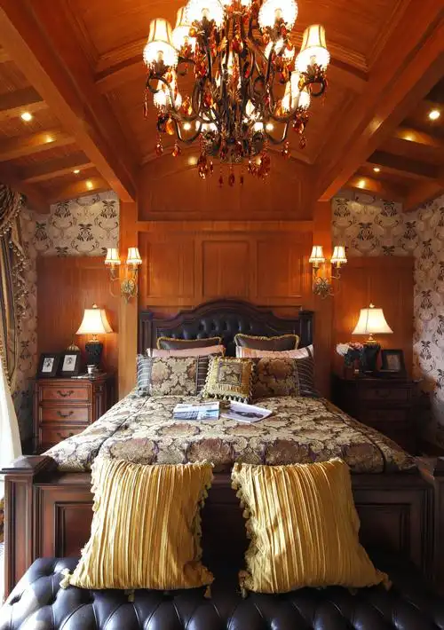 美式风格装修设计样板间图片150平米三室两厅装修效果图片