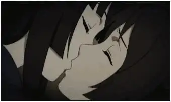 这个画面是两个女主角土宫神乐和谏山黄泉接吻但是只是姐妹感情的表示