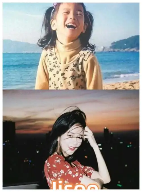 blackpink成员童年照彩英超萌lisa笑容甜付出有收获