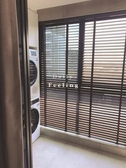 阳台的百叶窗帘