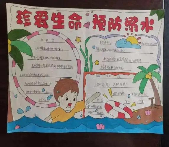 珍爱生命,预防溺水——桃铺小学"防溺水"主题手抄报比赛活动