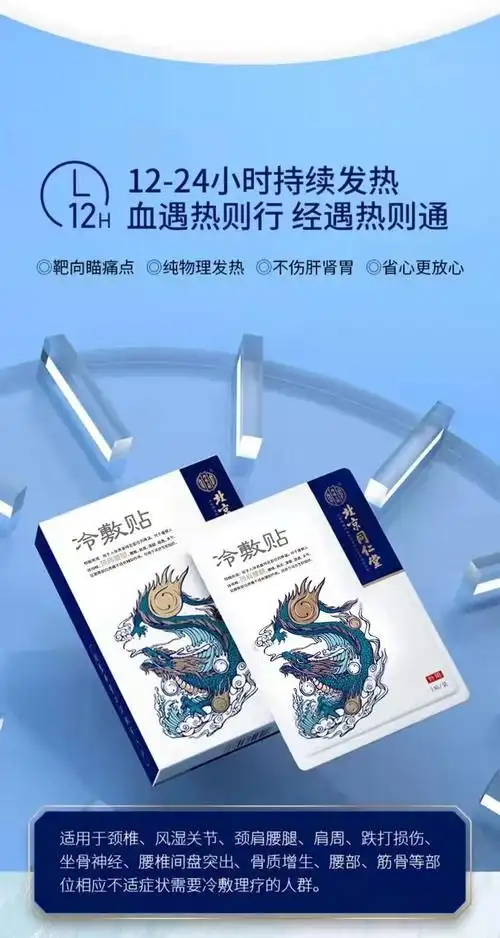 北京同仁堂医用冷敷贴颈肩腰腿型膏药5贴/盒 一件代发
