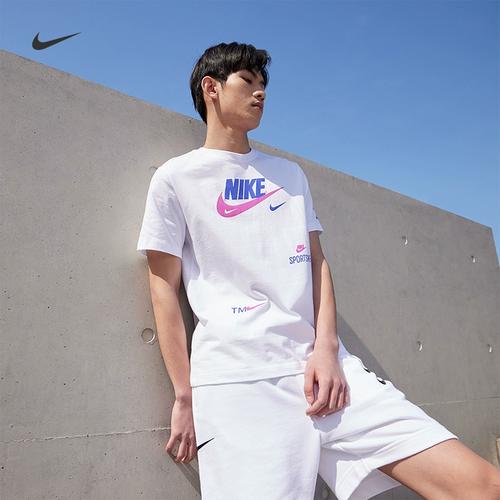 耐克/nike男子运动休闲双钩圆领短袖t恤db5866 cu0079-010-100