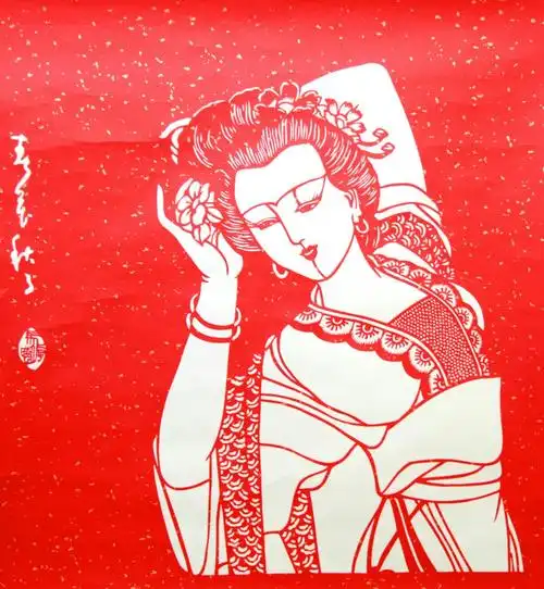 剪纸艺人马海晓