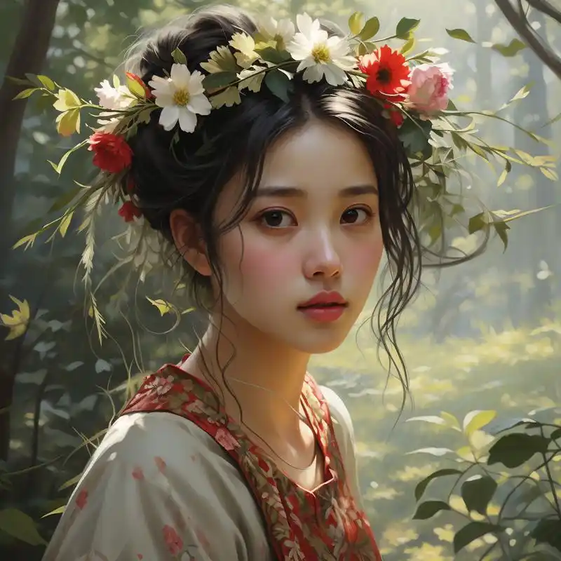 99森系油画风女生头像96