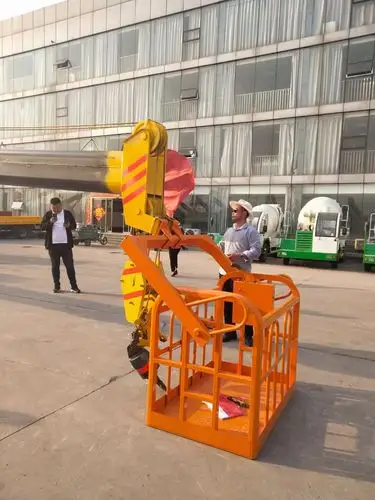 360度旋转吊车吊篮 加长旋转高空作业吊笼 自动调平吊车顶框