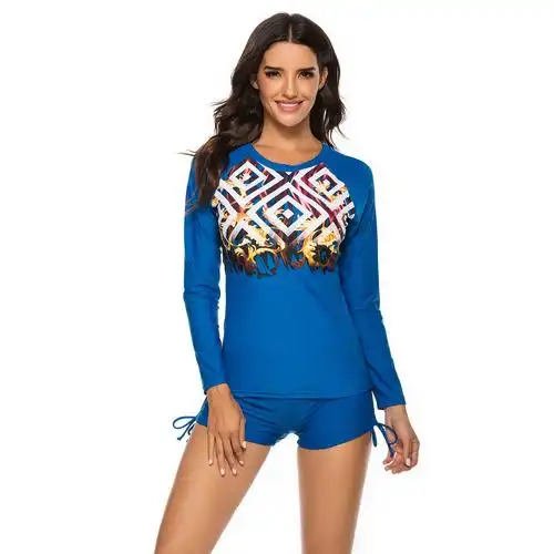 2020兴城工厂 电商欧美分体荷叶边冲浪服系列女装泳衣